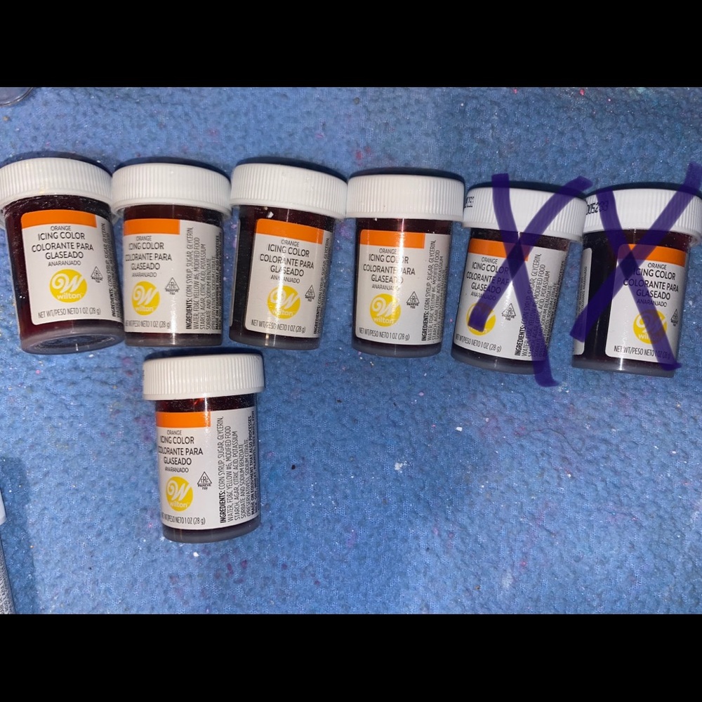 Total of 5 Orange Food Colors 1oz each never open